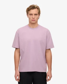 Överdimensionerad ekologisk T-shirt – pärlemorlila