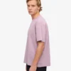 Överdimensionerad ekologisk T-shirt – pärlemorlila