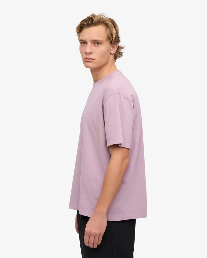 Överdimensionerad ekologisk T-shirt – pärlemorlila
