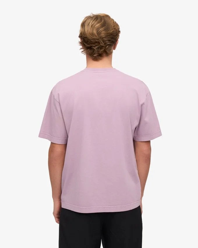 Överdimensionerad ekologisk T-shirt – pärlemorlila