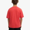 Överdimensionerad ekologisk T-shirt – röd mandarin