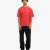 Överdimensionerad ekologisk T-shirt – röd mandarin