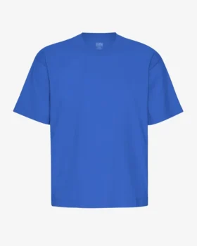 Överdimensionerad ekologisk T-shirt – safirblå