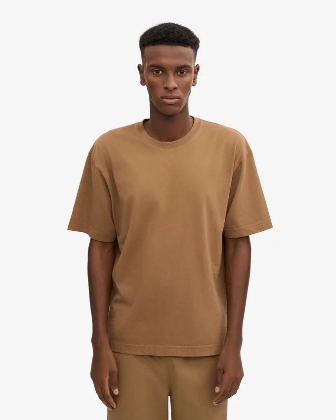 Överdimensionerad ekologisk T-shirt – saharakamel