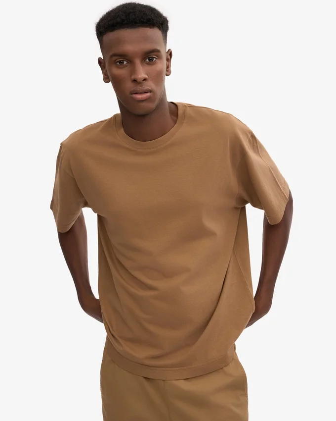 Överdimensionerad ekologisk T-shirt – saharakamel