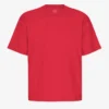 Överdimensionerad ekologisk T-shirt – scharlakansröd