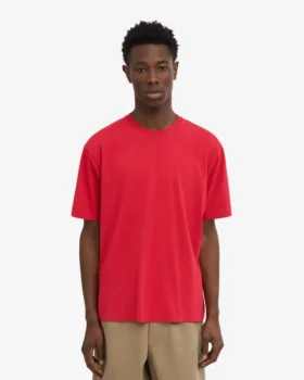 Överdimensionerad ekologisk T-shirt – scharlakansröd