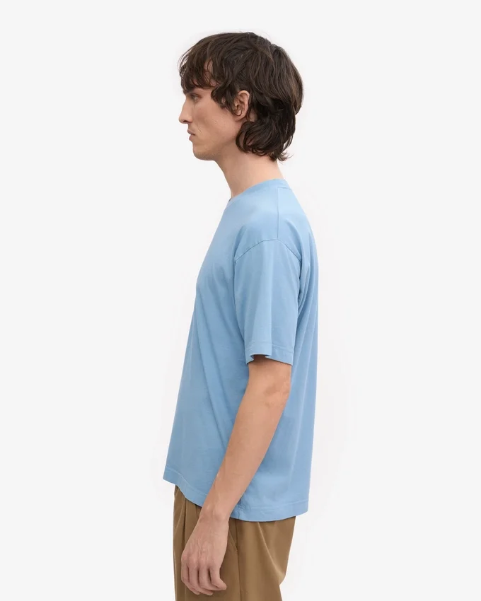 Överdimensionerad ekologisk T-shirt – Seaside Blue