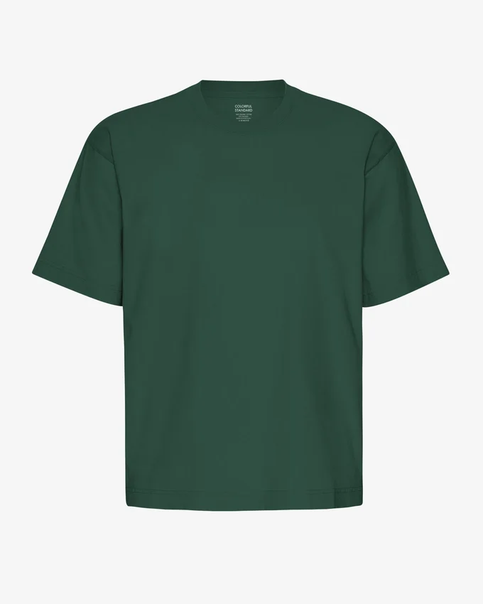 Överdimensionerad ekologisk T-shirt – smaragdgrön