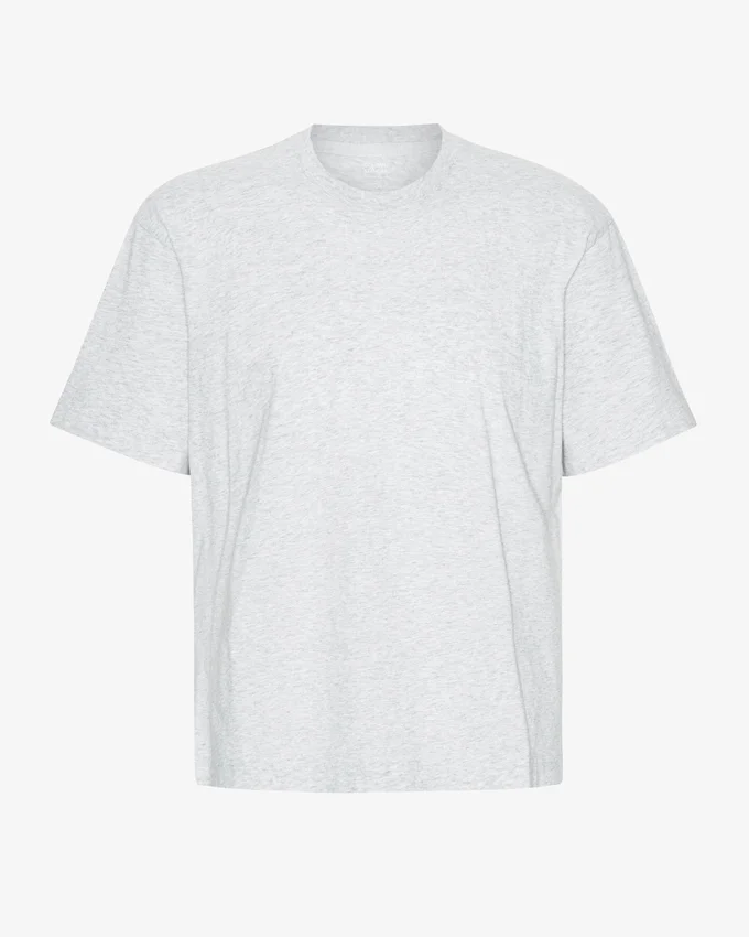 Överdimensionerad ekologisk T-shirt – snömelange