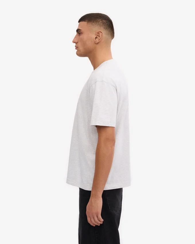 Överdimensionerad ekologisk T-shirt – snömelange