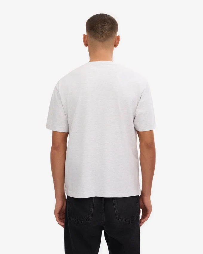 Överdimensionerad ekologisk T-shirt – snömelange