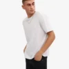 Överdimensionerad ekologisk T-shirt – snömelange