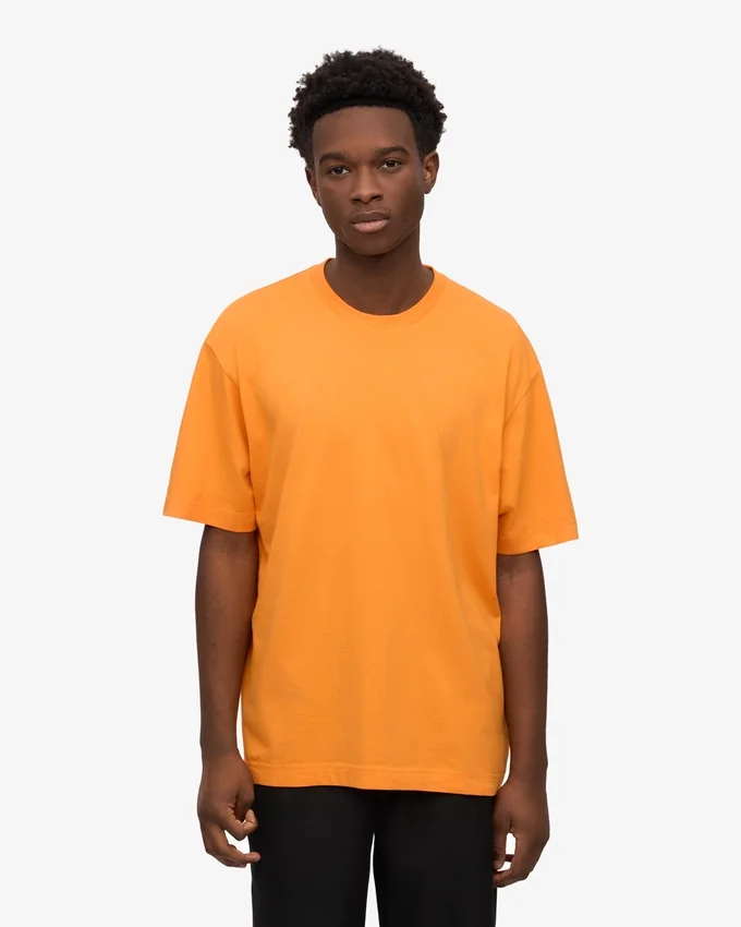 Överdimensionerad ekologisk T-shirt – solig orange