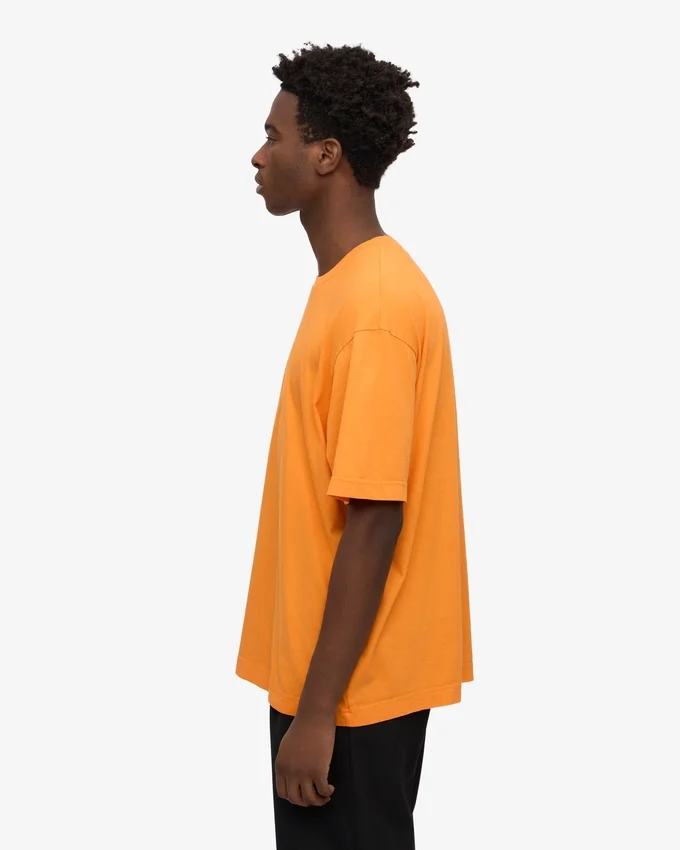 Överdimensionerad ekologisk T-shirt – solig orange