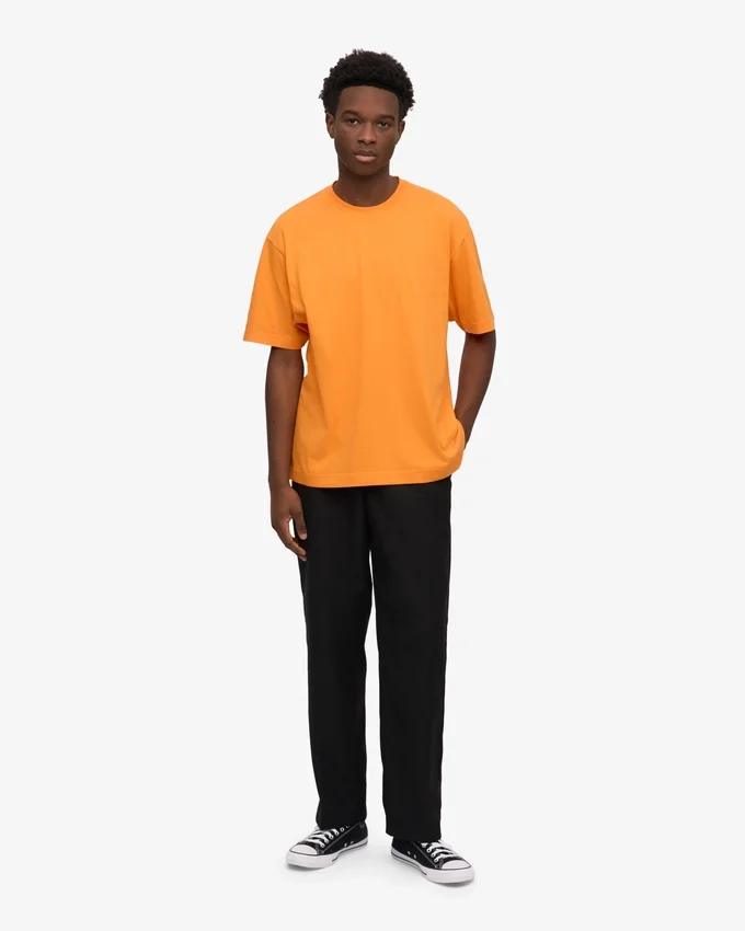 Överdimensionerad ekologisk T-shirt – solig orange