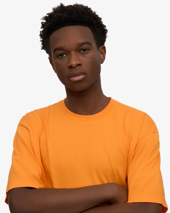 Överdimensionerad ekologisk T-shirt – solig orange