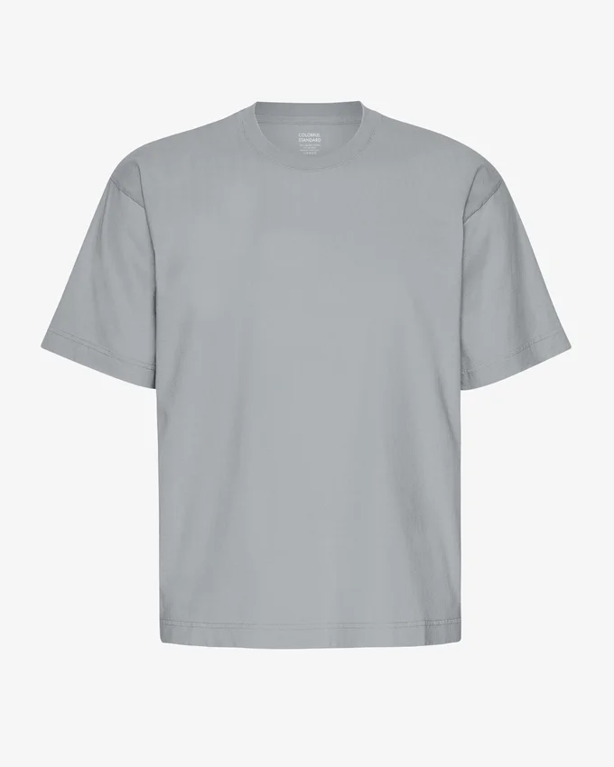 Överdimensionerad ekologisk T-shirt – stålblå