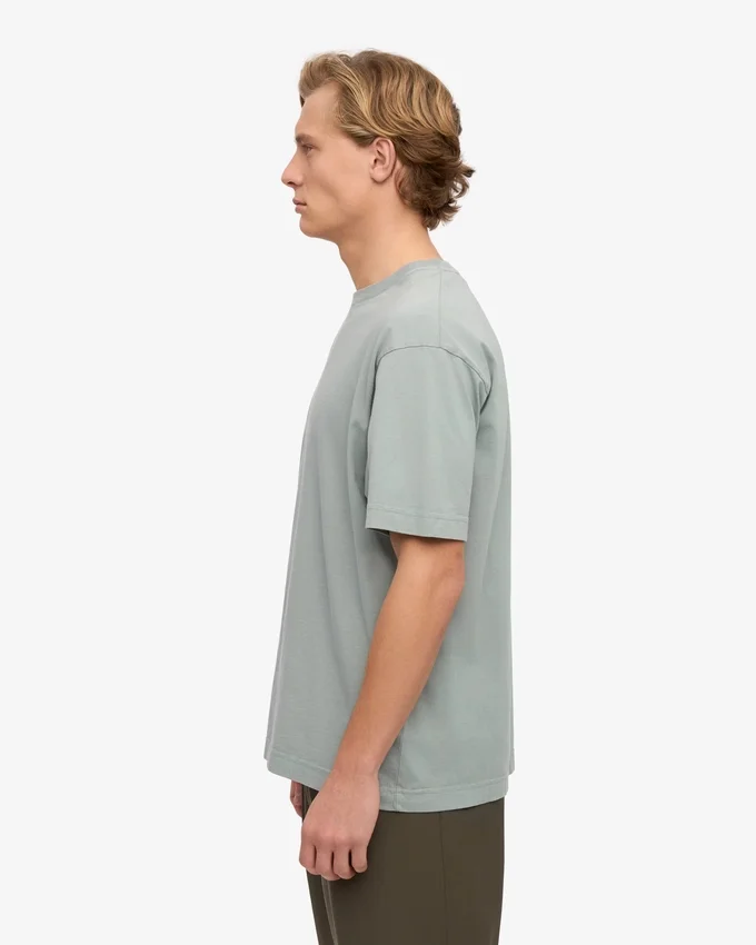 Överdimensionerad ekologisk T-shirt – stålblå