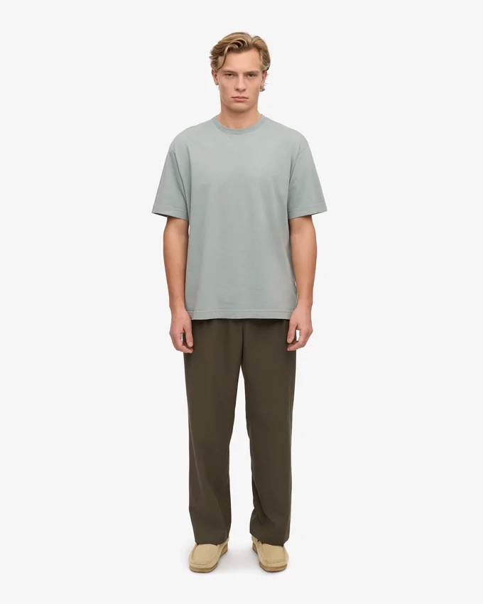 Överdimensionerad ekologisk T-shirt – stålblå