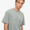 Överdimensionerad ekologisk T-shirt – stålblå