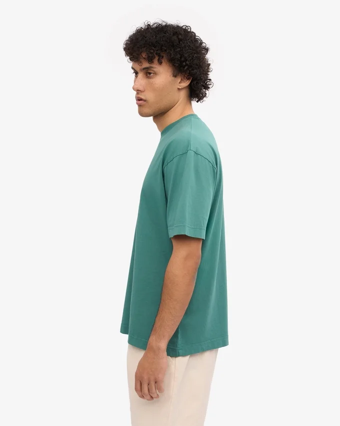 Överdimensionerad ekologisk T-shirt – tallgrön