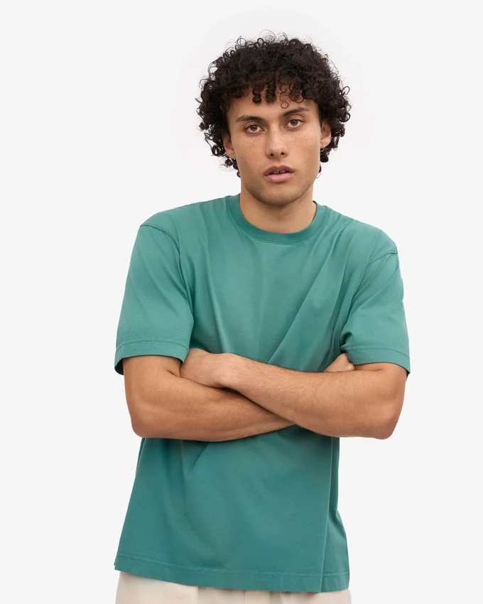 Överdimensionerad ekologisk T-shirt – tallgrön