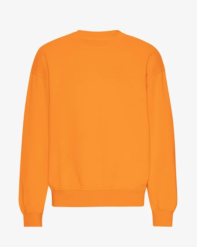 Överdimensionerad ekologisk tröja – solig orange