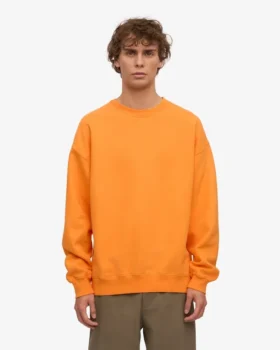 Överdimensionerad ekologisk tröja – solig orange