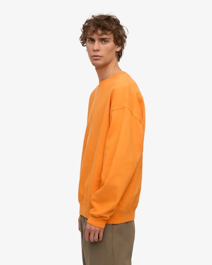 Överdimensionerad ekologisk tröja – solig orange
