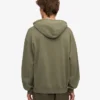 Överdimensionerad hoodie i ekologisk bomull – dammig olivgrön