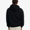 Överdimensionerad hoodie i ekologisk bomull med dragkedja – djupsvart