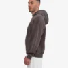 Överdimensionerad hoodie i ekologisk bomull med dragkedja – Faded Mud