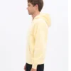 Överdimensionerad hoodie i ekologisk flanell med dragkedja – mjukgul