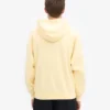 Överdimensionerad hoodie i ekologisk flanell med dragkedja – mjukgul