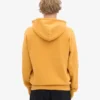 Överdimensionerad hoodie i ekologisk merinoull med dragkedja – bränd gul