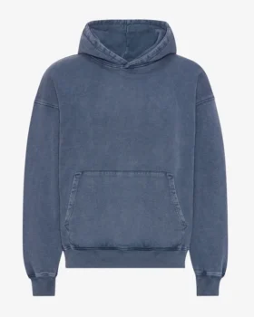 Överdimensionerad hoodie i ekologisk merinoull – Neptune Blue