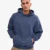 Överdimensionerad hoodie i ekologisk merinoull – Neptune Blue