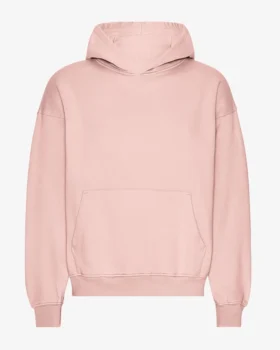 Överdimensionerad hoodie i ekologiskt bomull – blekt rosa