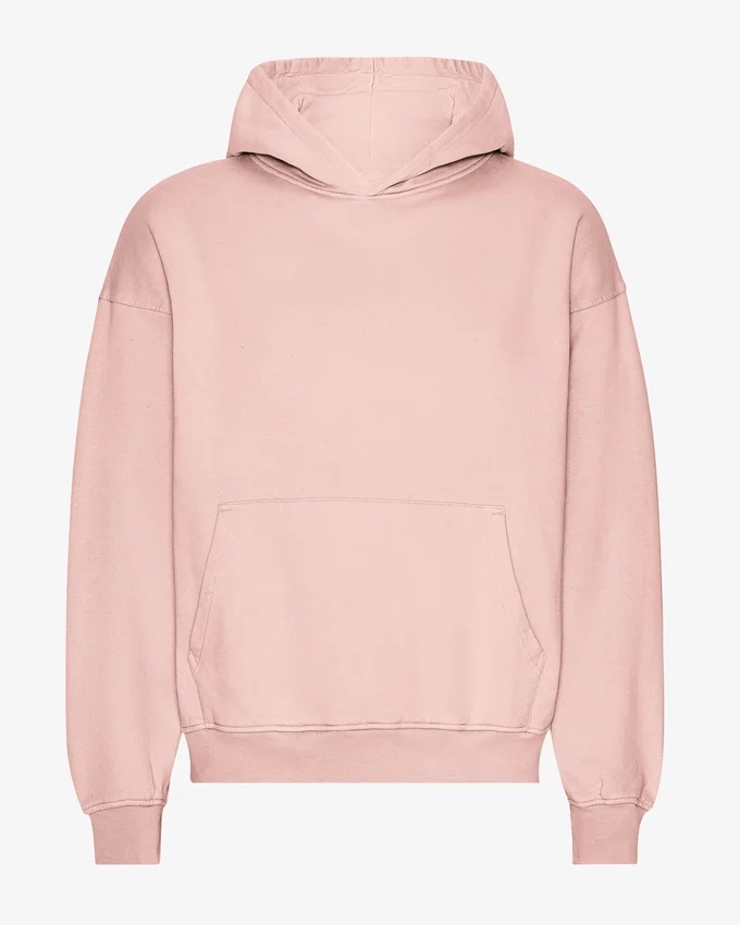 Överdimensionerad hoodie i ekologiskt bomull – blekt rosa