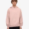 Överdimensionerad hoodie i ekologiskt bomull – blekt rosa