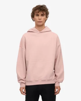 Överdimensionerad hoodie i ekologiskt bomull – blekt rosa