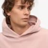 Överdimensionerad hoodie i ekologiskt bomull – blekt rosa