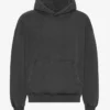 Överdimensionerad hoodie i ekologiskt bomull – blekt svart