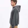 Överdimensionerad hoodie i ekologiskt bomull – blekt svart