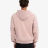Överdimensionerad hoodie i ekologiskt bomull med dragkedja – blekt rosa