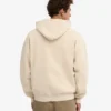 Överdimensionerad hoodie i ekologiskt bomull med dragkedja – elfenbensvit