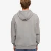 Överdimensionerad hoodie i ekologiskt bomull med dragkedja – melerad grå