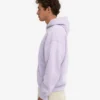 Överdimensionerad hoodie i ekologiskt bomull med dragkedja – mjuk lavendel