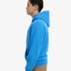 Överdimensionerad hoodie i ekologiskt bomull med dragkedja – Pacific Blue